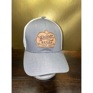 Shiner Beers Trucker Hat Gray & White Baseball Cap Texas‎ Since 1909 Adult
